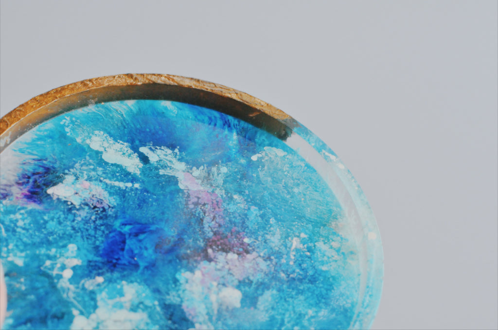 金箔海岸 樹脂渲染冷水盤 Golden Shore | Resin rendering cold water coaster