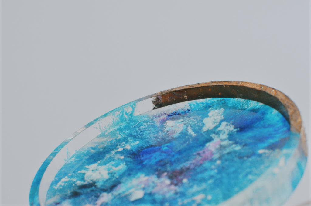 金箔海岸 樹脂渲染冷水盤 Golden Shore | Resin rendering cold water coaster