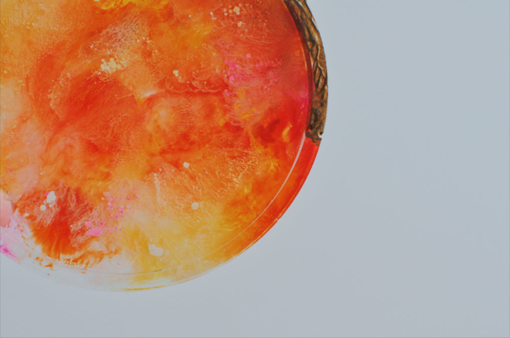 薄瓣庭園 樹脂渲染冷水盤 Petal Garden | Resin rendering cold water coaster