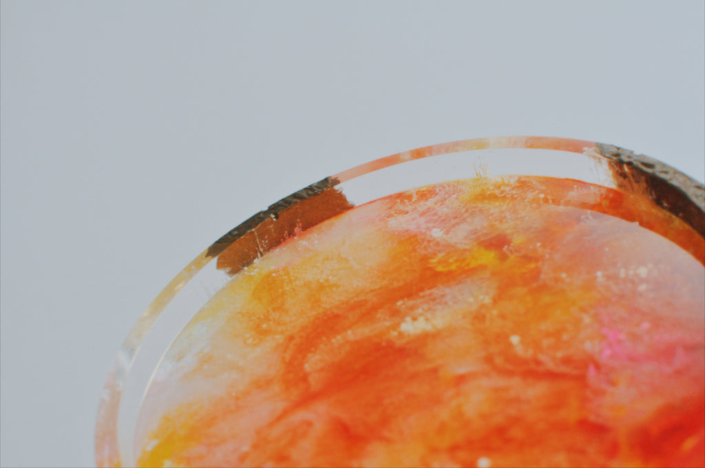 薄瓣庭園 樹脂渲染冷水盤 Petal Garden | Resin rendering cold water coaster